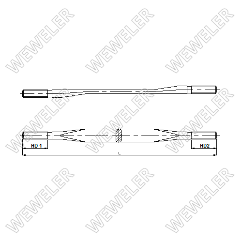 Strzemię - szpilka Resoru DAF OE 0375217 M22x1.5x410 B017M22E001K