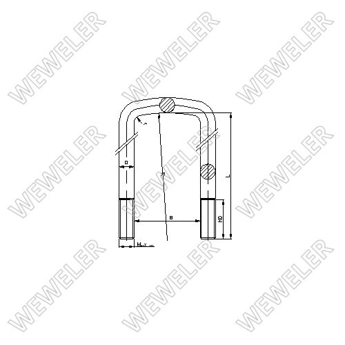 Strzemię Resoru LIAZ Przód OE 006453 M18x93x400 17/1893400