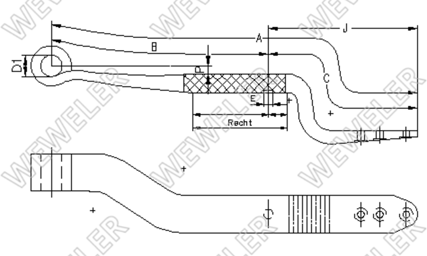 BPW Półresor Prawy Do Osi Skrętnej F179Z230ZR75