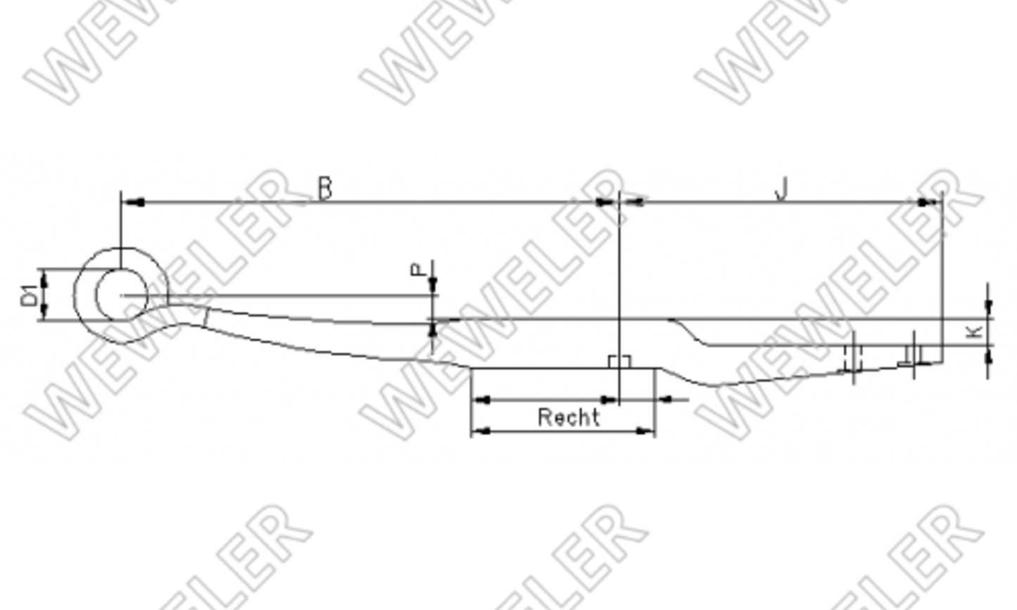 BPW Półresor Z-ka 1-piórowy Do Osi Eko F179Z232ZA75A