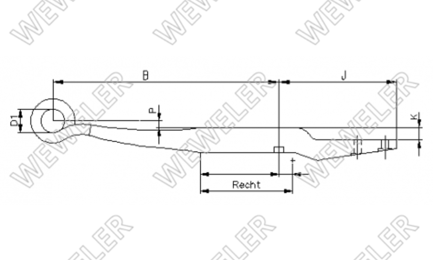 BPW Półresor Z-ka 1-piórowy Do Osi Eko L1-20 F179Z285XA75
