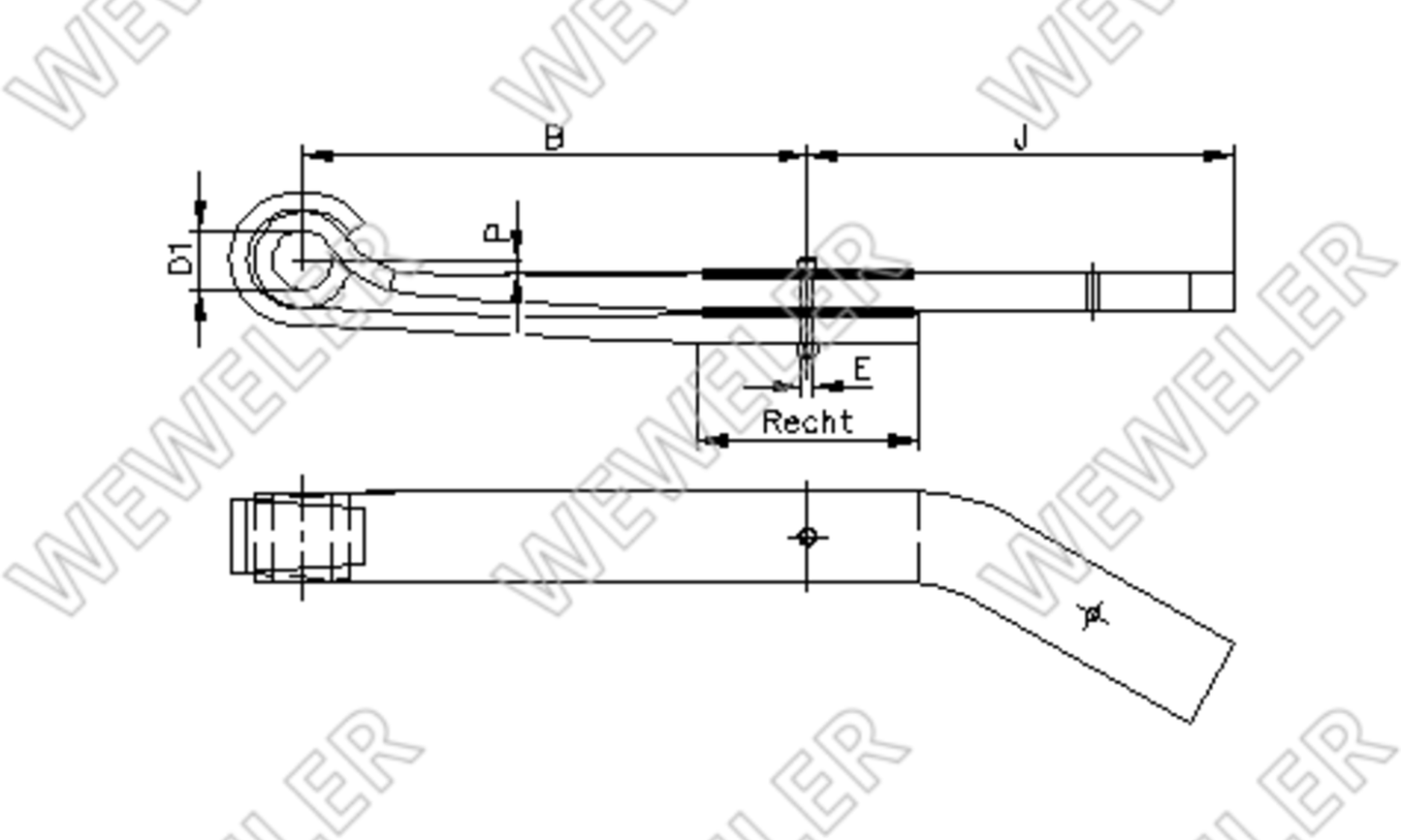 SAF Półresor Do Naczepy Prawy SAFIR F412Z555AR75