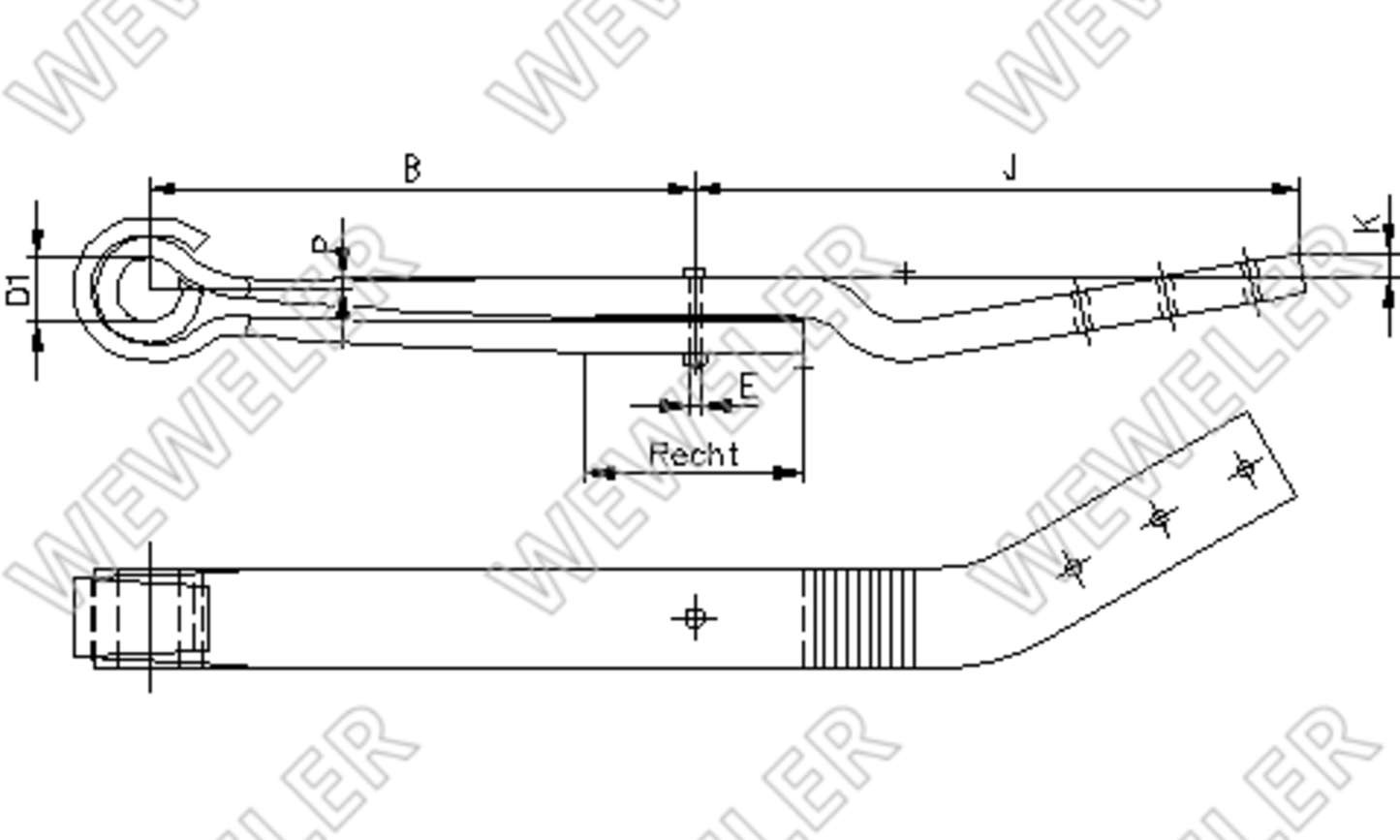 Trouillet Resor Gięty W Bok Lewy F412Z753ZL75
