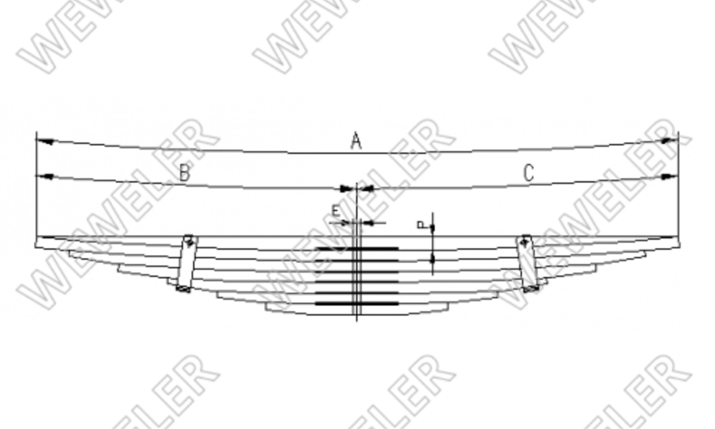 DAF-75CF Resor Tylny 6-piórowy (oś Tandem) A017T220ZA70