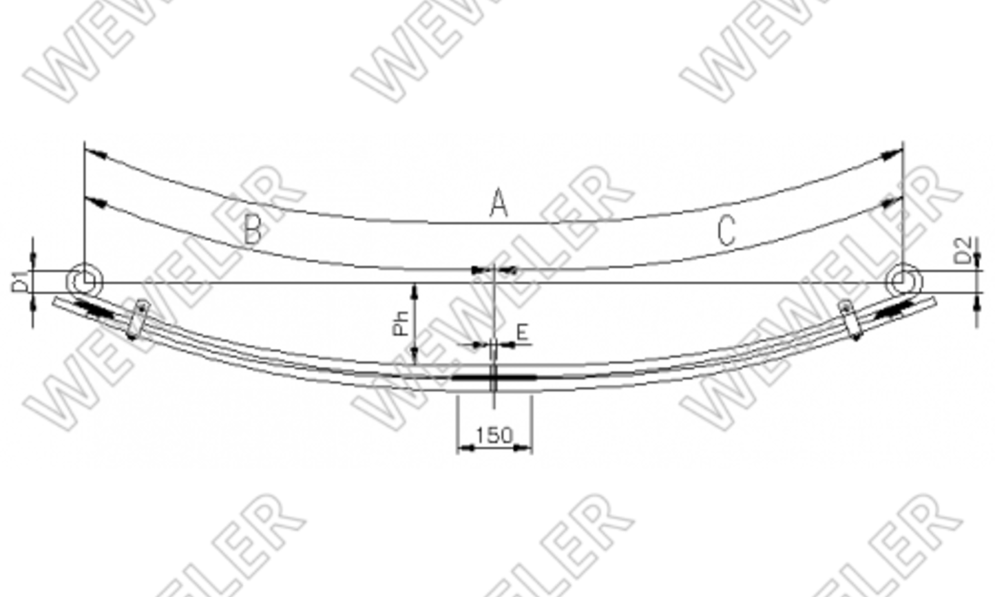 DAF Resor Tylny 2-piórowy F017T794ZA75