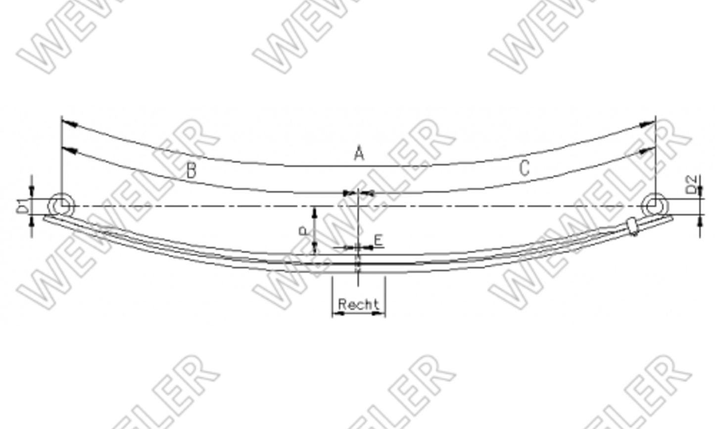 DAF-Leyland Resor Tylni 2-piórowy F042T124ZA75