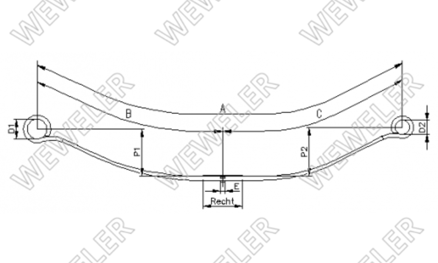 Ford Transit Resor Tylny 1-piórowy F037T342ZA75