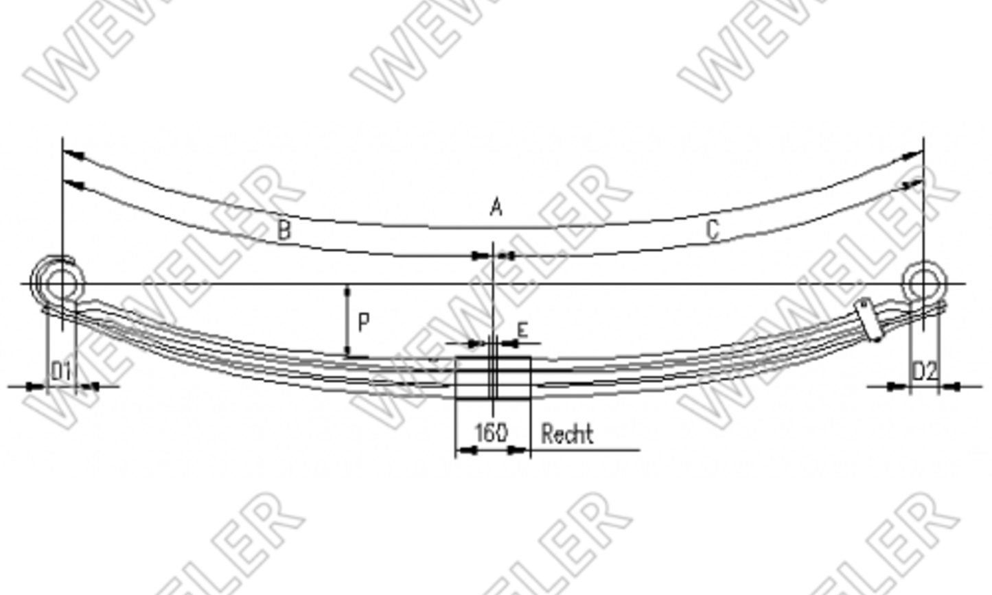 Iveco Eurotrakker Resor Przedni F011T275ZA75A