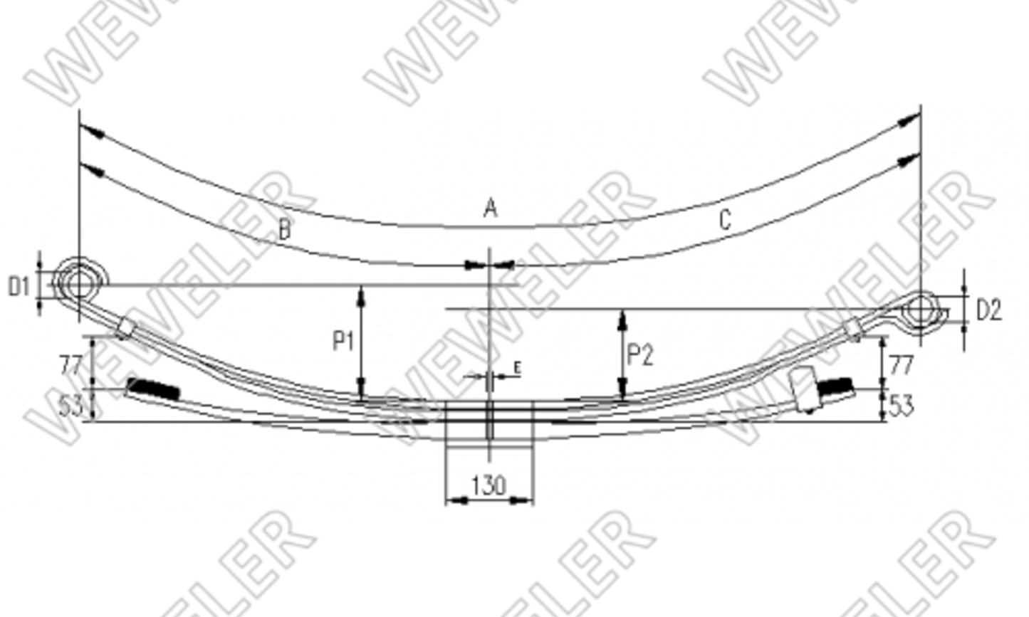 Iveco Daily Resor Tylny 3-piórowy F011T308ZA75