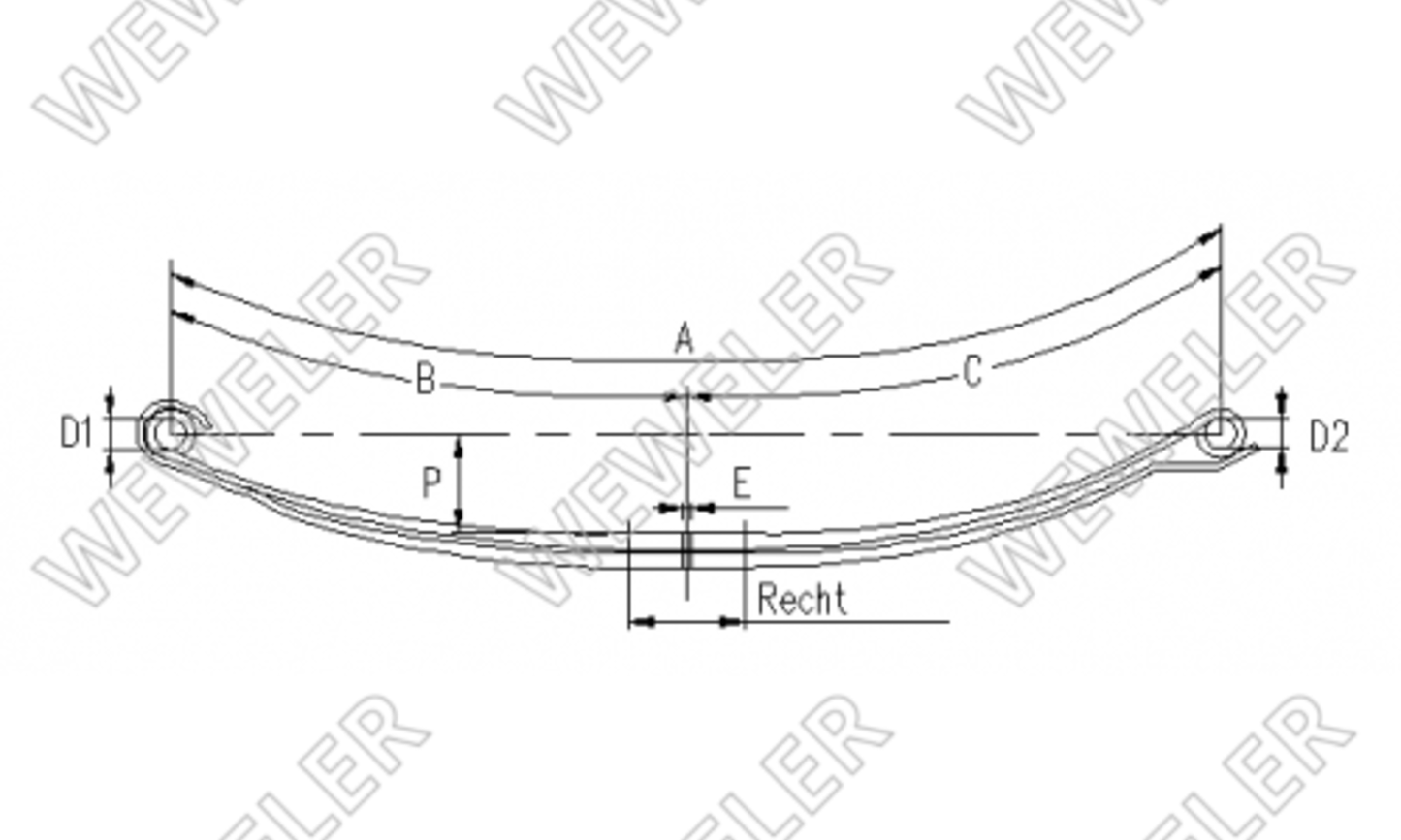 Iveco Daily Resor Tylny 2-piórowy F011T426ZA75