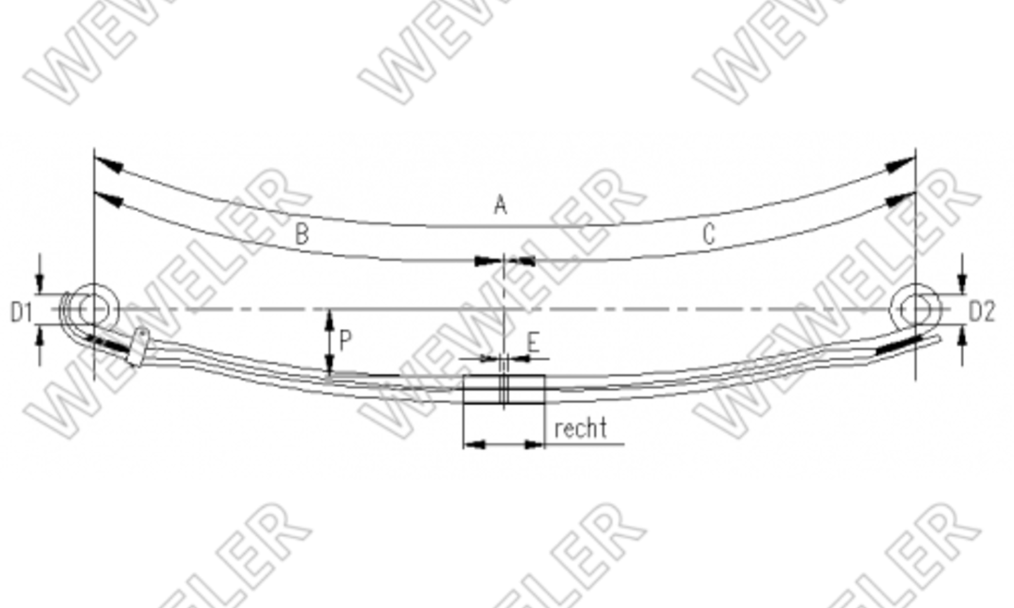 MAN TGA Resor Przedni 2-piórowy F088T365ZA75