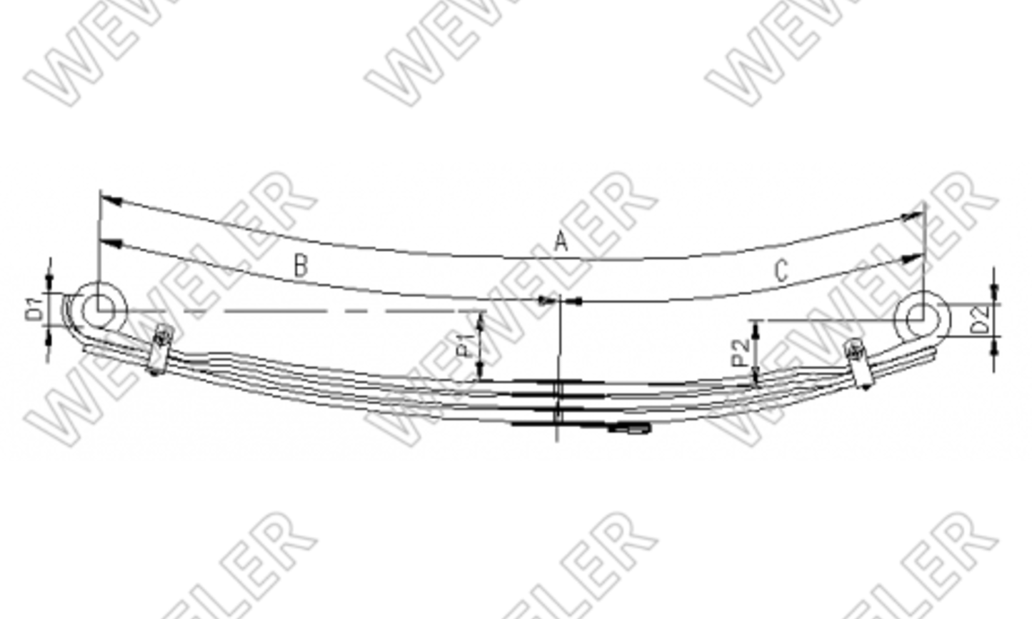 MAN TGA Resor Przedni 3-piórowy F088T391ZA75