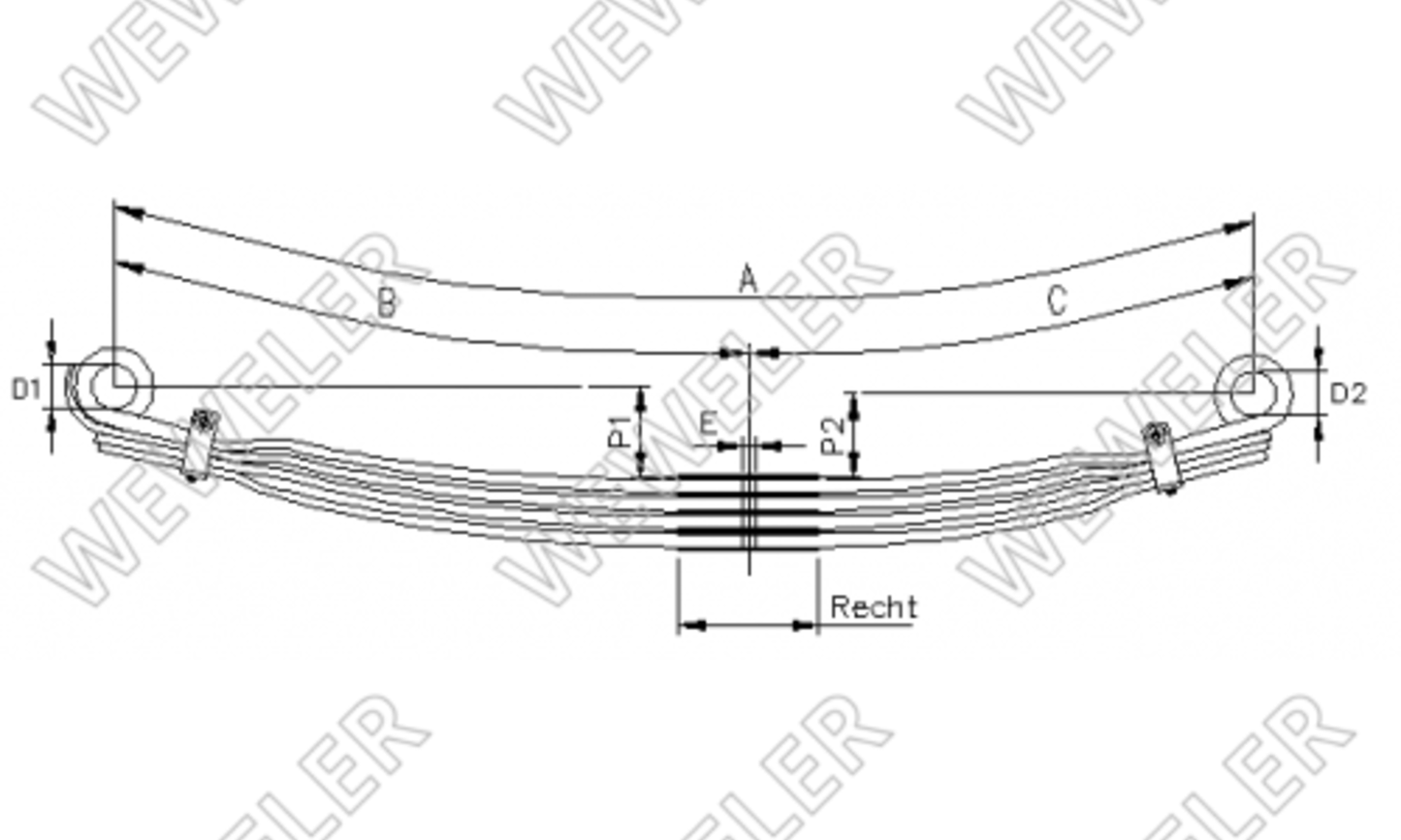 MAN TGA Resor Przedni 4-piórowy F088T393ZA75