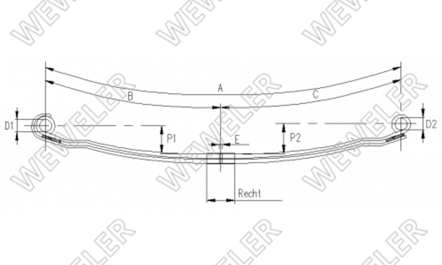 MAN TGL Resor Przedni 2-piórowy F088T413WA75