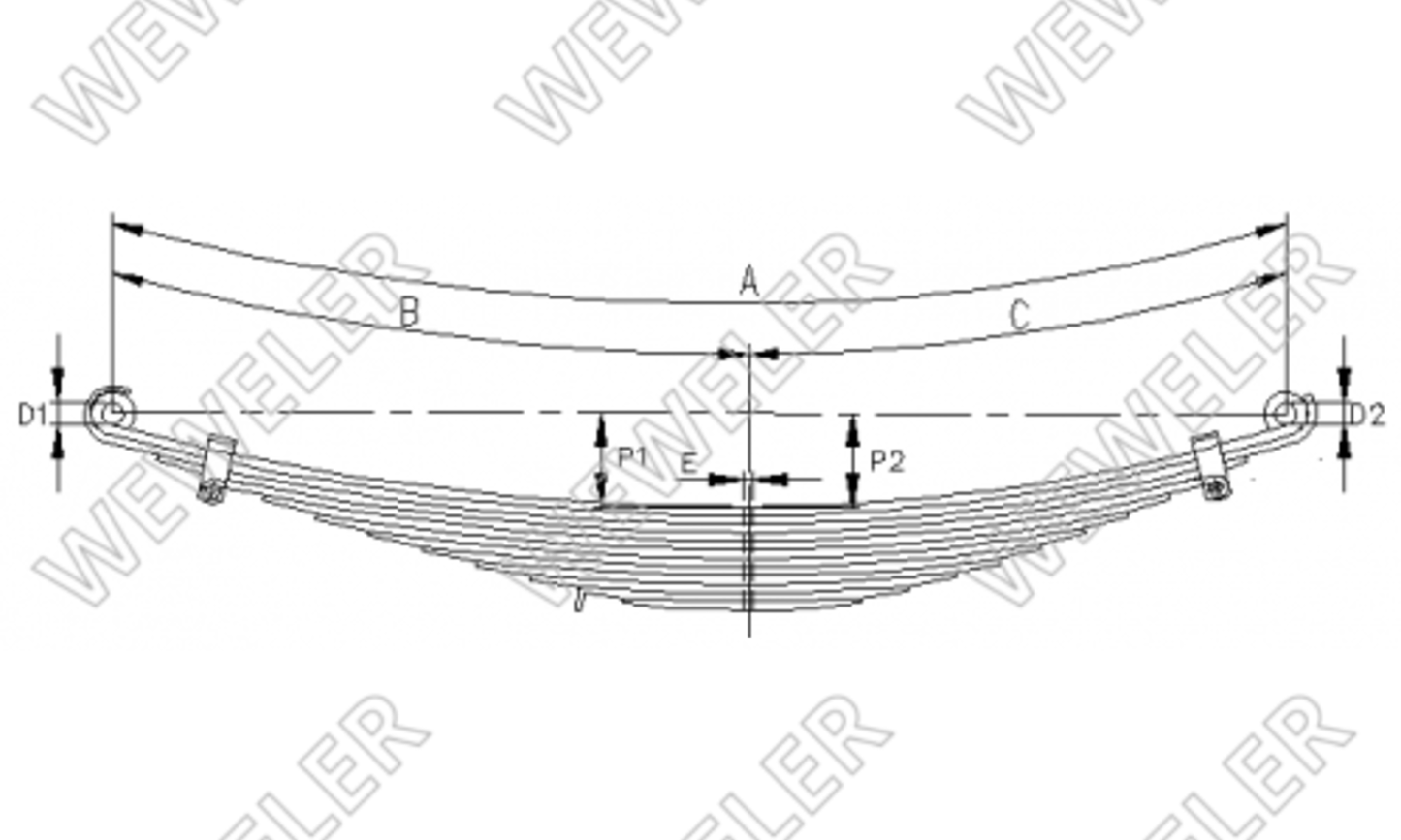Mercedes Resor Przedni 12-piórowy I Oś A020T419ZA75