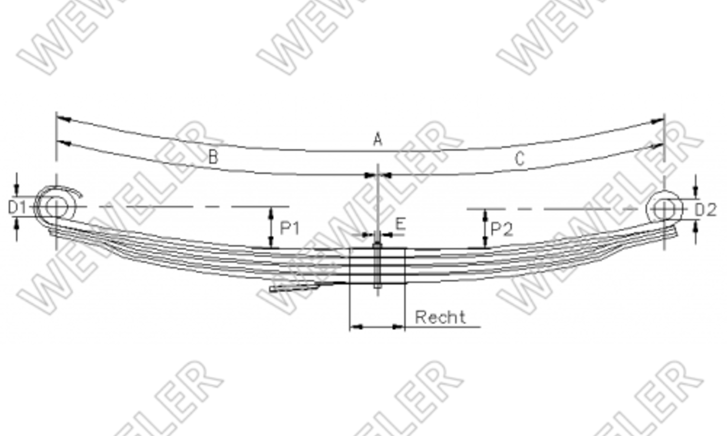 Mercedes Arocs Resor Przedni 4-piórowy F020T849ZA75
