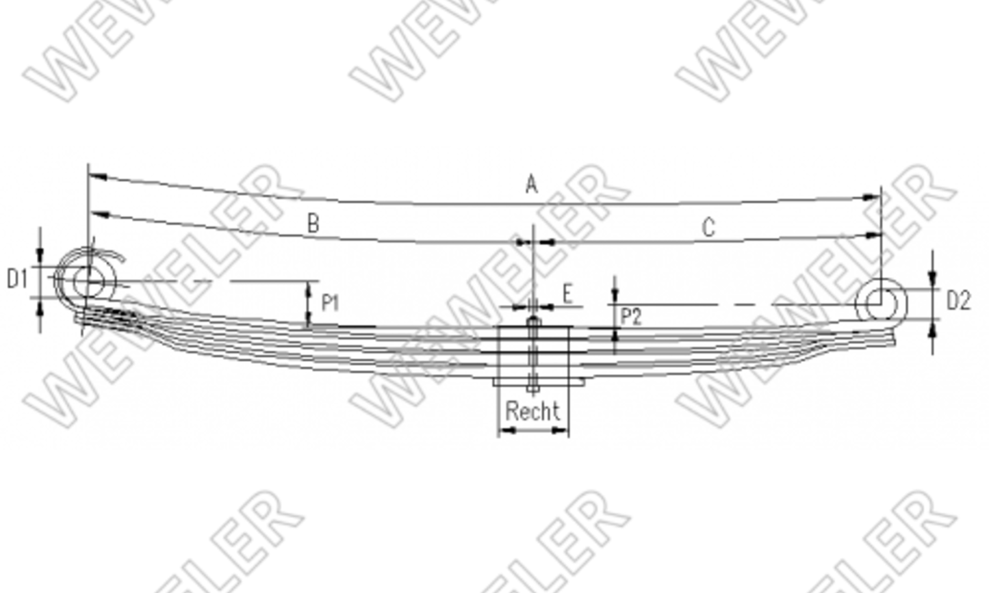 Mercedes Arocs Resor Przedni 4-piórowy F020T857ZA75