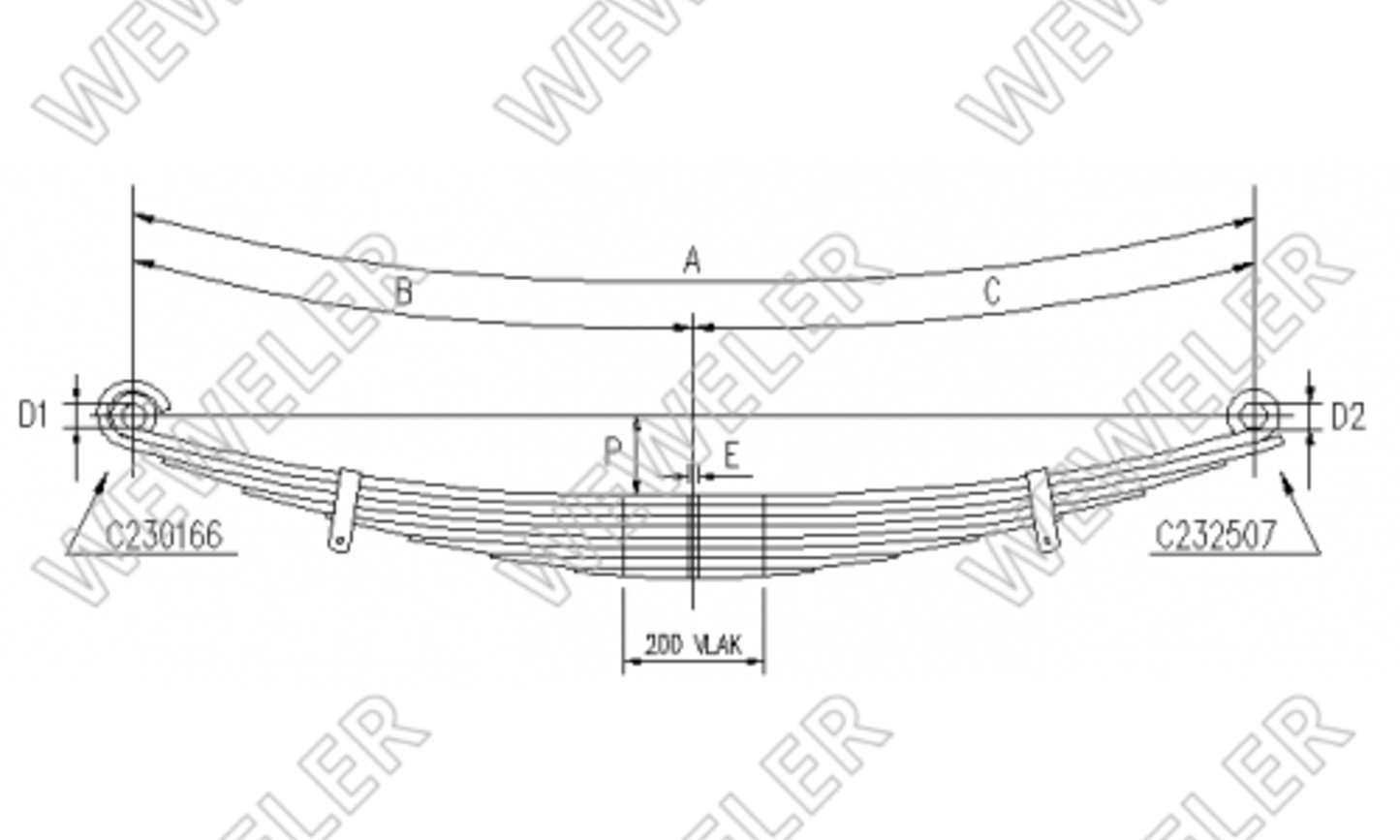 Renault Kerax Resor Przedni 8-piórowy A124T277ZA75
