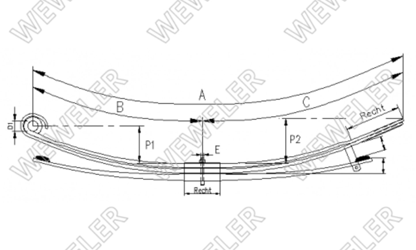 Renault Midlum Resor Tylny 3-piórowy F023T232ZA75