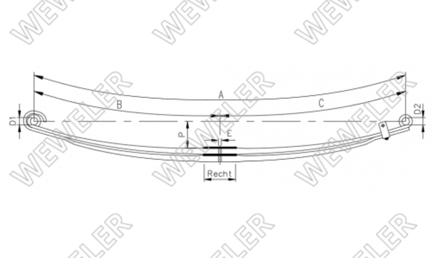 Scania Resor Przedni 2-piórowy F010T177ZA75