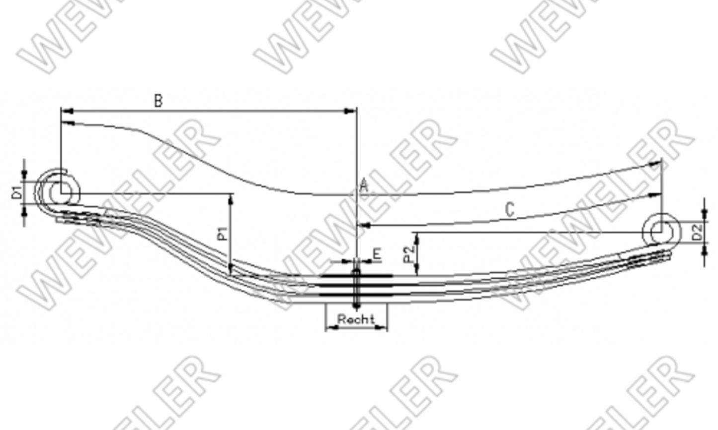 Volvo FH/FMX Resor Przedni 3-p F022T487ZA75