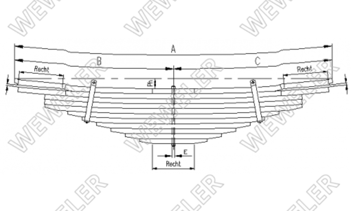 Volvo-FM/RVI-Kerax Resor Tylny A022T424ZA70