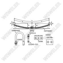 Zestaw wzmacniający resor tylny Ford Transit FK037T328ZB