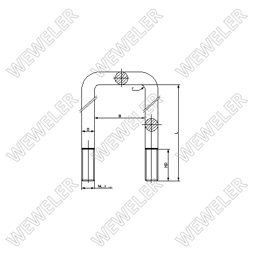 Strzemię Resoru AZIV-0031 M16x62x200 AZIV-0031
