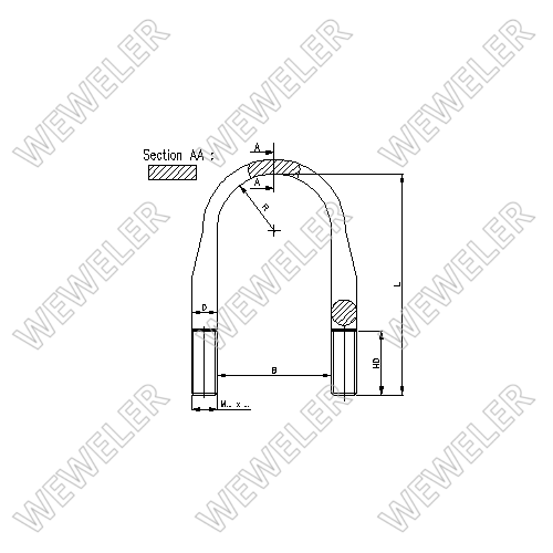 Strzemię Resoru ROR M24x129x330 B260M24B005