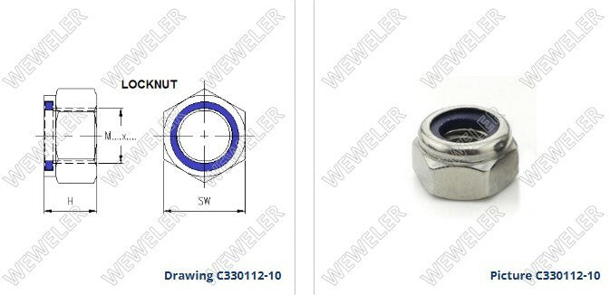 Nakrętka M30X2 Samohamowna (KL-10.9) NAK-M30X2-SH