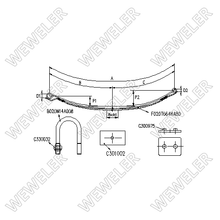 Zestaw wzmacniający resor tylny Mercedes Sprinter FK020T698ZB