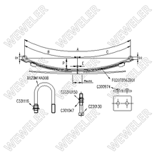 Zestaw wzmacniający resor tylny Mercedes Sprinter / VW LT FK020T856ZB
