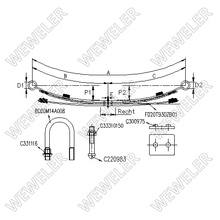 Zestaw wzmacniający resor tylny Mercedes Sprinter / VW Crafter FK020T930ZB