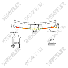 Zestaw wzmacniający resor tylny Mercedes Sprinter FK021T020ZW