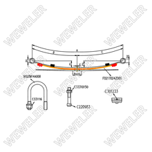 Zestaw wzmacniający resor tylny Mercedes Sprinter FK021T024ZD