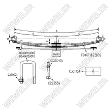 Zestaw wzmacniający resor tylny Nissan Cabstar FK046T162ZB