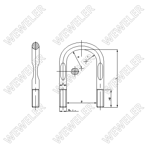 Strzemię Resoru BPW OE 0313844084 M24x101x308 B179M24A120