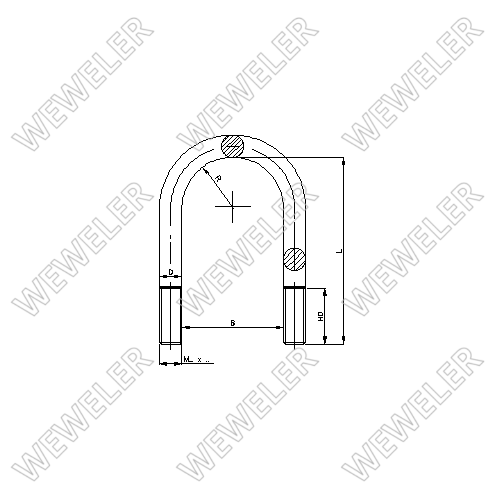 Strzemię Resoru Tylnego Mercedes M24x92x470 B020M24A010