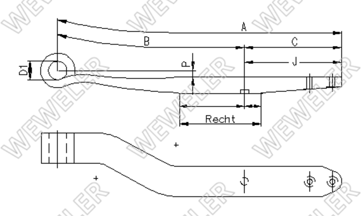 BPW Półresor Prawy Do Osi Skrętnej F179Z217ZR75