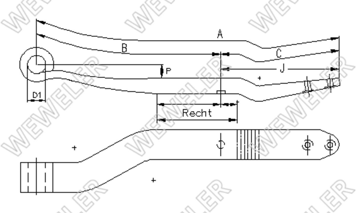 BPW Półresor Lewy Do Osi Skrętnej F179Z257ZL75