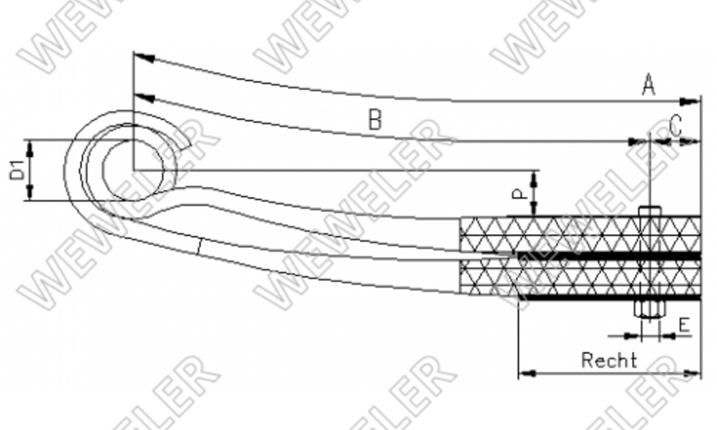 SAF Półresor 2-piórowy Do Naczepy F188Z002ZA75A