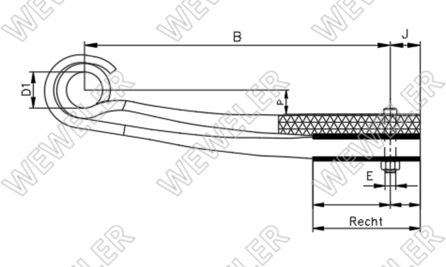 SAF Półresor 2-piórowy Do Naczepy F188Z003ZA75A