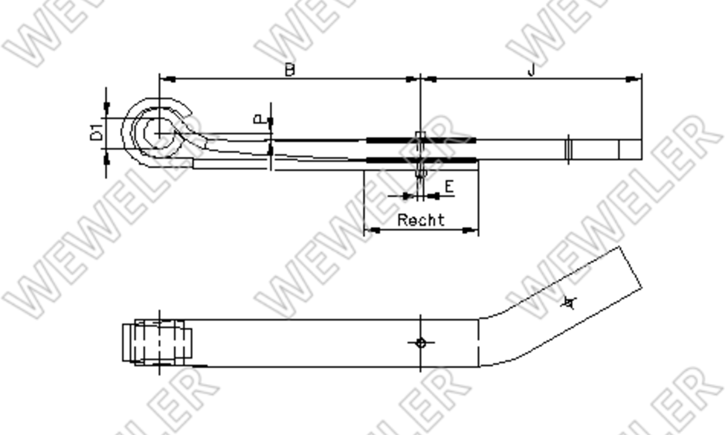 SAF Półresor Do Naczepy Lewy SAFIR F412Z554AL75