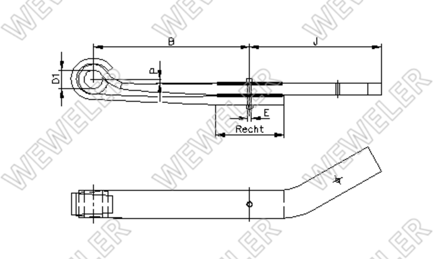 SAF Półresor Do Naczepy Lewy SAFIR F412Z555AL75