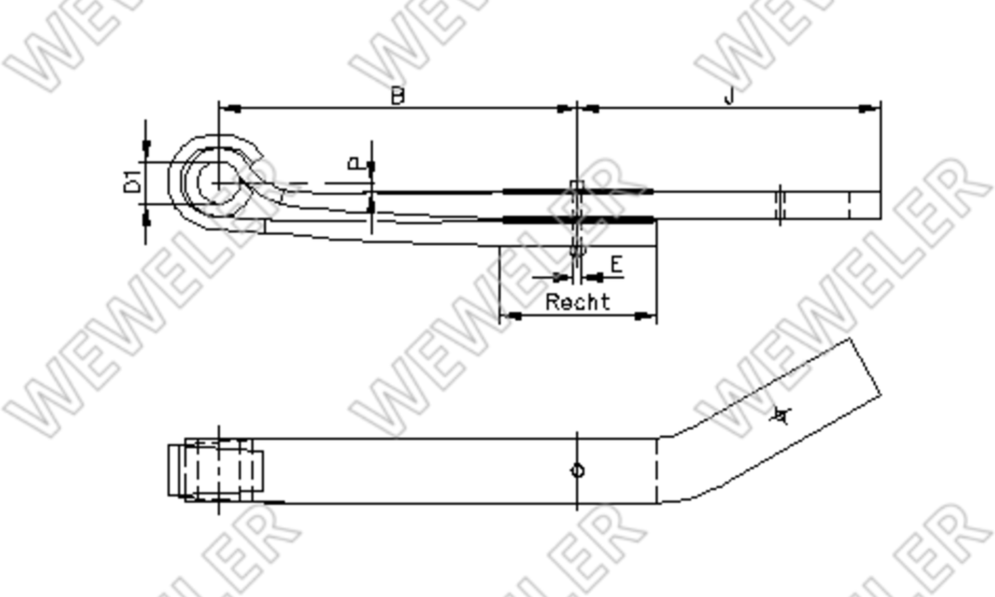 SAF Półresor Do Naczepy Lewy SAFIR F412Z556AL75
