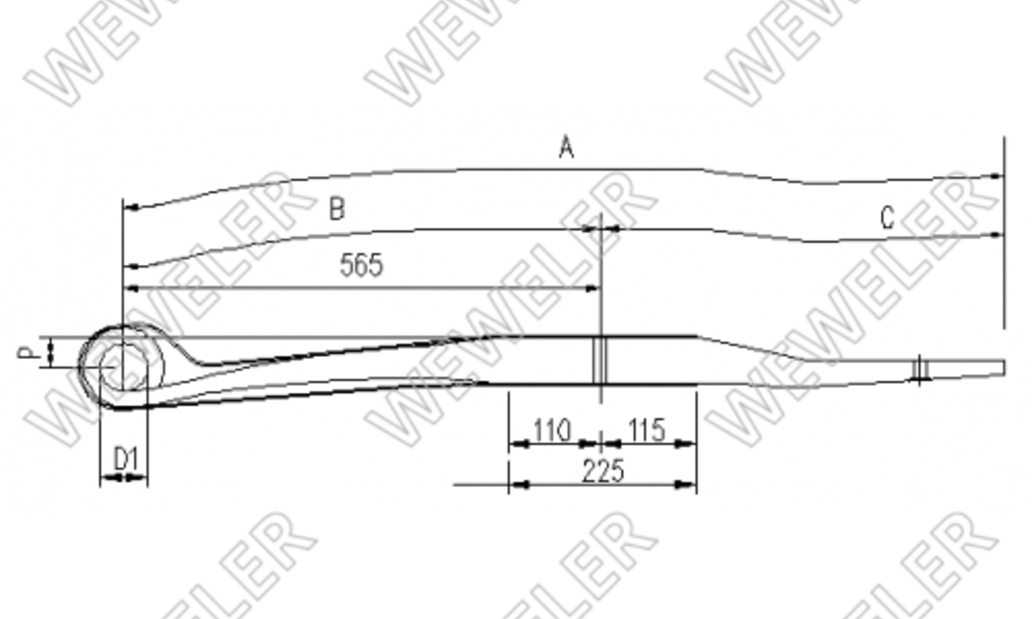 Weweler Resor Do Naczepy Schmitz Oś SAF F001A037IF75