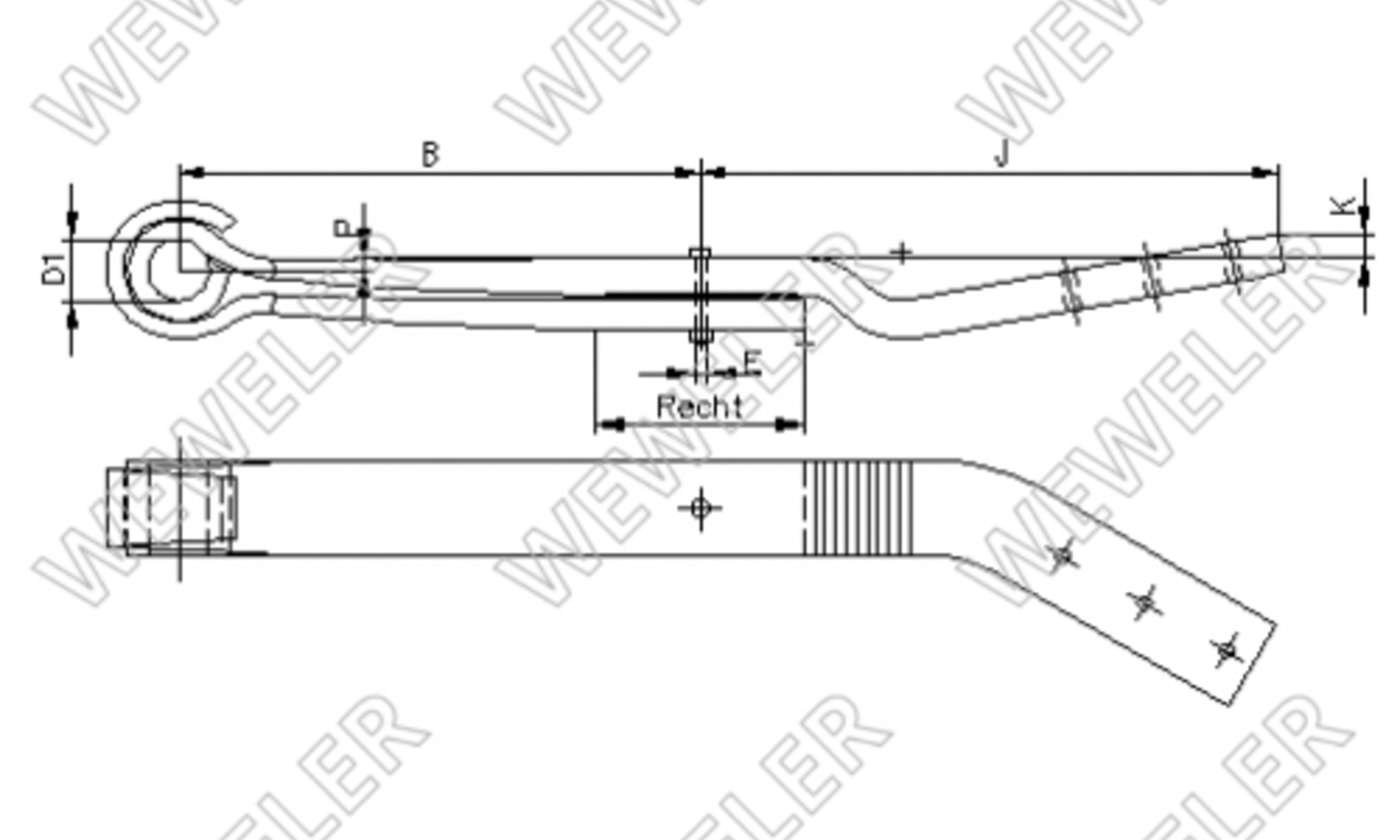 Trouillet Resor Gięty W Bok Prawy F412Z753ZR75