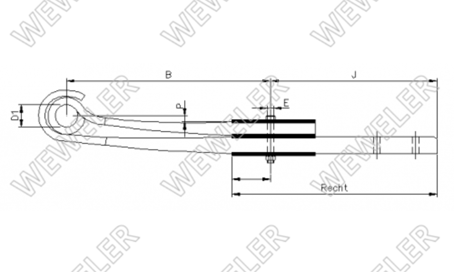 Weweler Resor Do Naczepy Pióro Główne Odwrot F001A037BD75