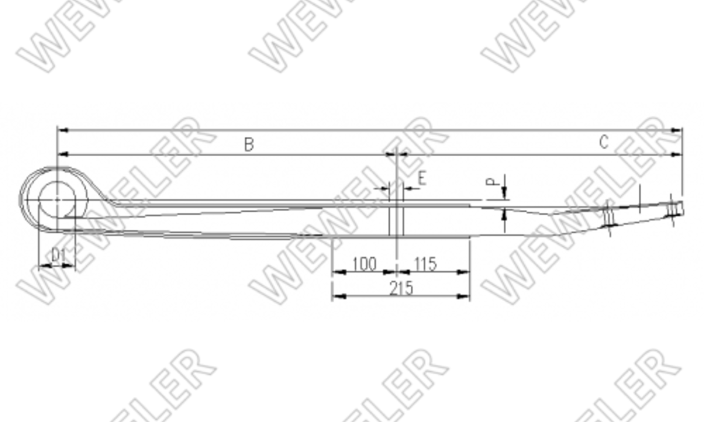 Weweler Resor Do Naczepy Z Blachą Oś SAF F001A037HG75