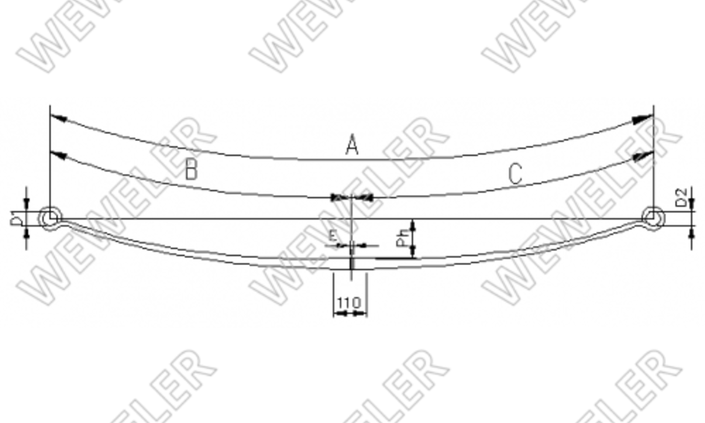 DAF Resor Przedni 1-piórowy F017T739ZA75